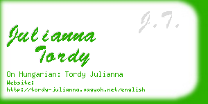 julianna tordy business card